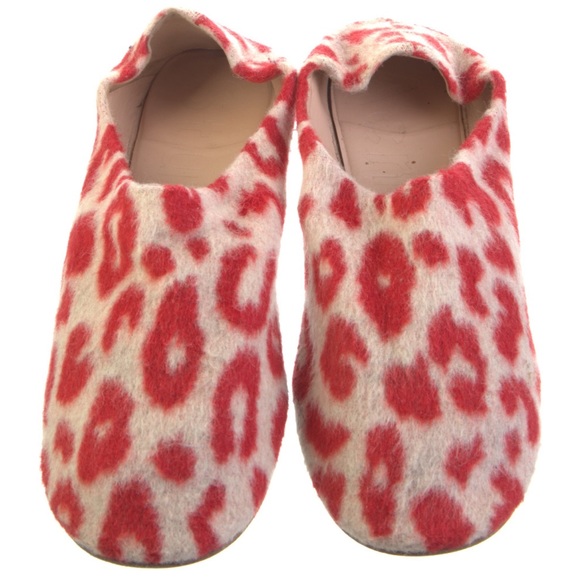 Acne Studios Leopard Flat |Red & Off- White |Sz 7 - Picture 6 of 8